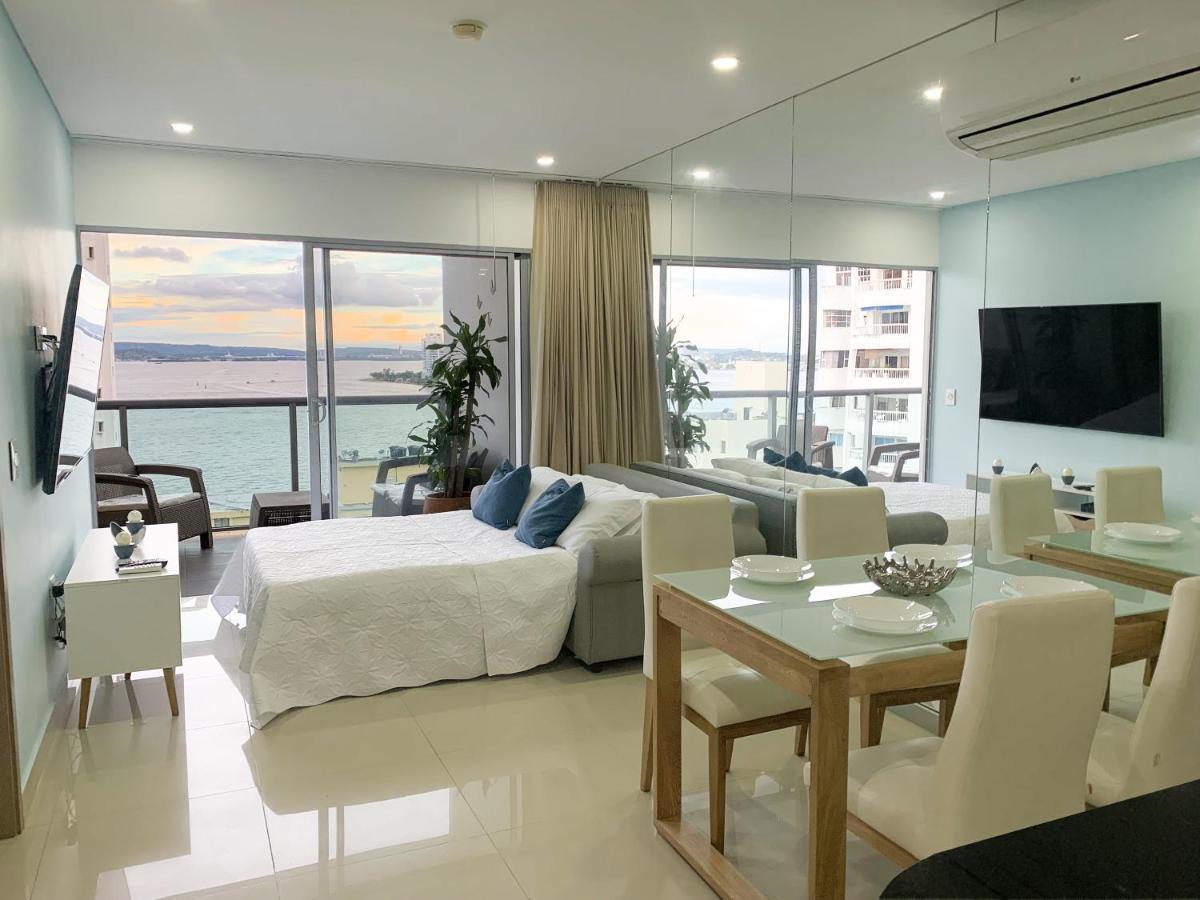 CartagenaOceanview Escape Pool, Jacuzzi & Gym In Bocagrande公寓 外观 照片