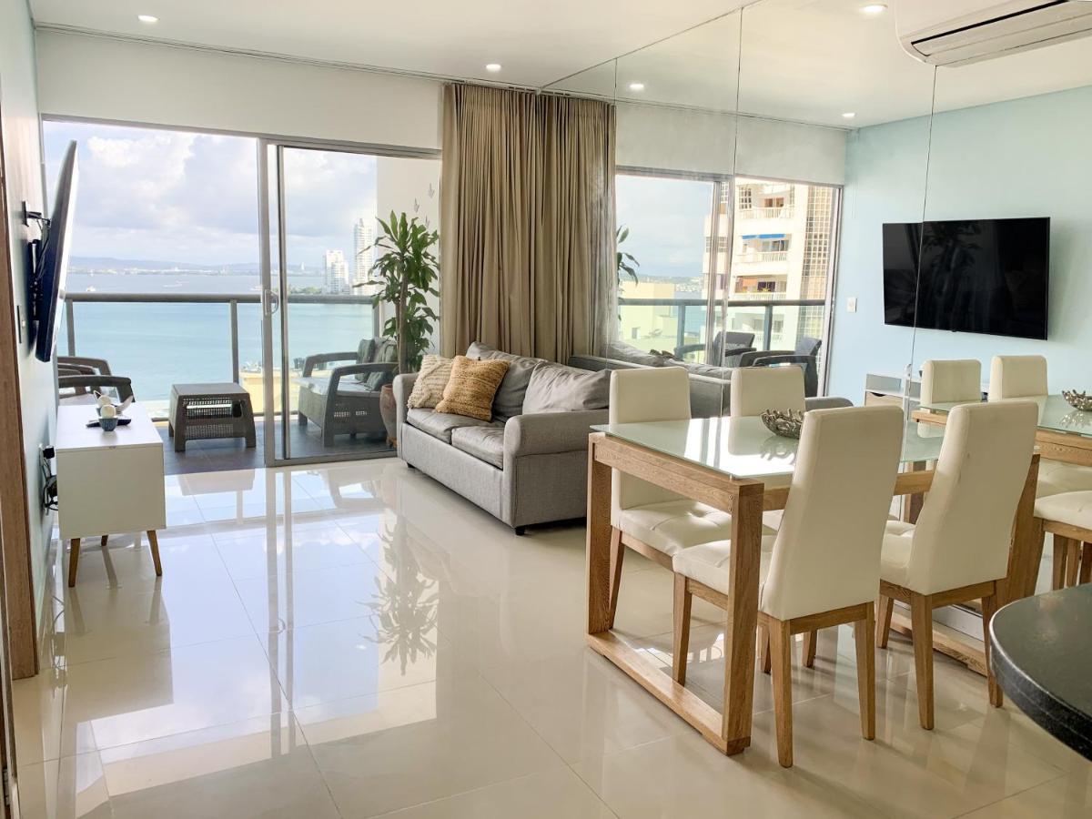 CartagenaOceanview Escape Pool, Jacuzzi & Gym In Bocagrande公寓 外观 照片