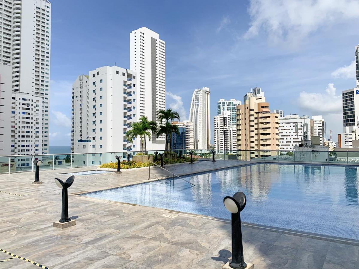 CartagenaOceanview Escape Pool, Jacuzzi & Gym In Bocagrande公寓 外观 照片