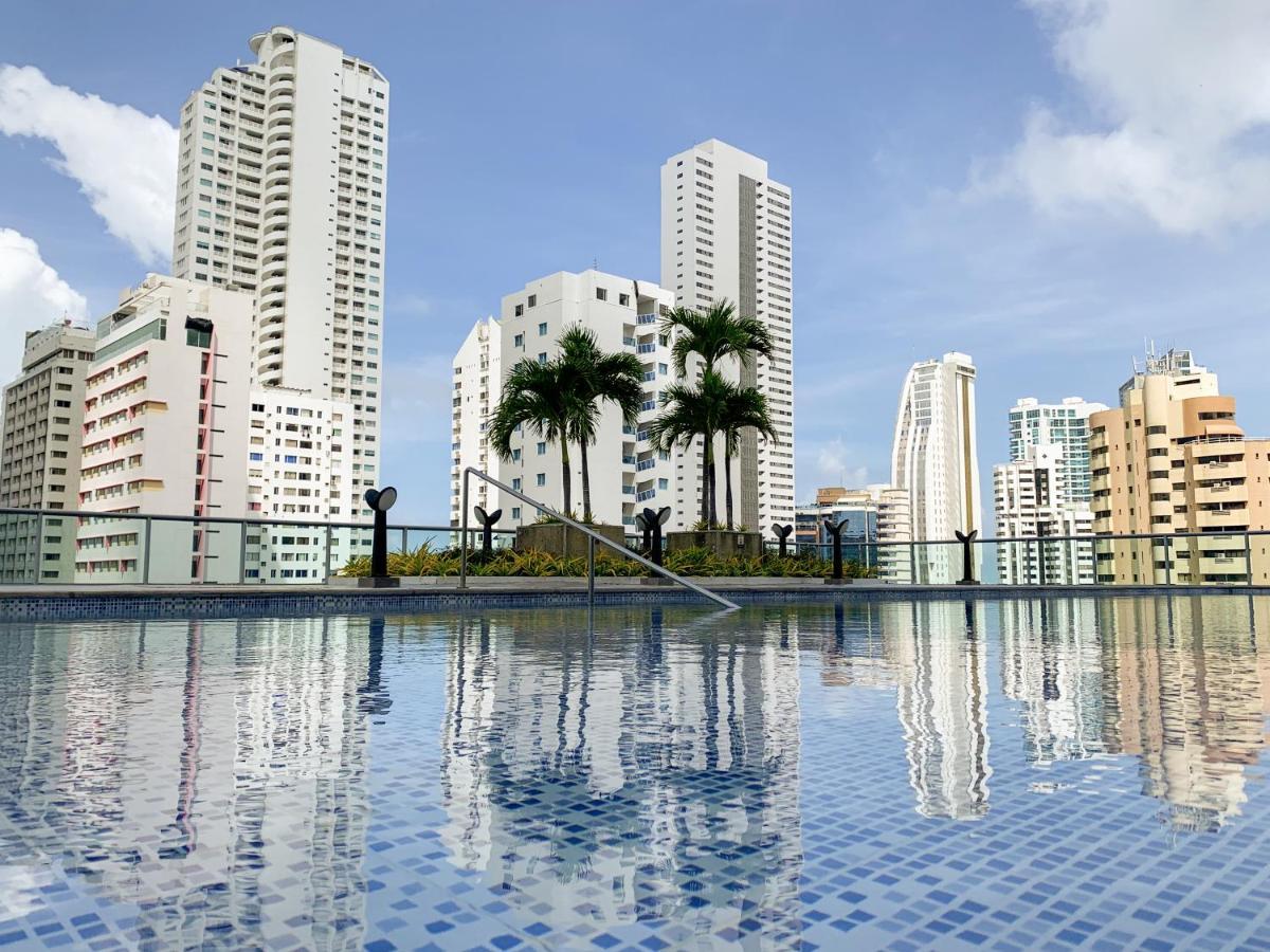 CartagenaOceanview Escape Pool, Jacuzzi & Gym In Bocagrande公寓 外观 照片